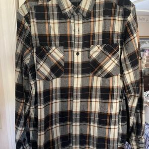 Harley Davidson -Plaid Men's Shirt - Black and White. Large